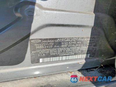 Zdjęcie 12 z 12 samochodu: 2013 HYUNDAI SONATA GLS VIN:5NPEB4AC7DH651876 - miniatura