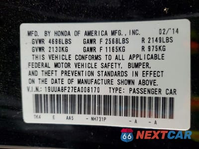 Zdjęcie 12 z 12 samochodu: 2014 ACURA TL VIN:19UUA8F27EA008170 - miniatura