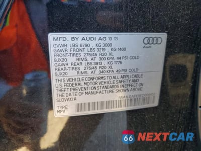 Zdjęcie 12 z 12 samochodu: 2014 AUDI Q7 PREMIUM PLUS VIN:WA1LGAFE9ED009453 - miniatura