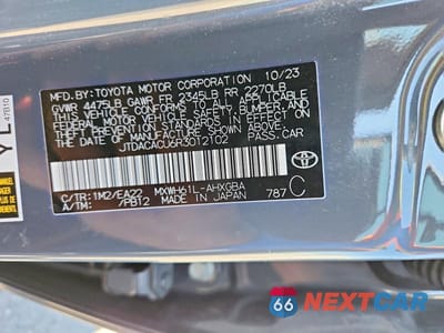 Zdjęcie 12 z 12 samochodu: 2024 TOYOTA PRIUS PRIME XSE VIN:JTDACACU6R3012102 - miniatura