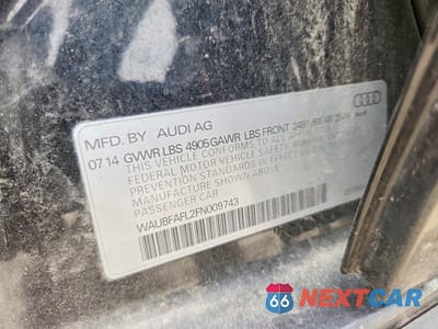 Zdjęcie 12 z 12 samochodu: 2015 AUDI A4 PREMIUM VIN:WAUBFAFL2FN009743 - miniatura