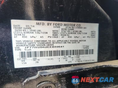 Zdjęcie 12 z 12 samochodu: 2014 FORD F250 SUPER DUTY VIN:1FT7W2B62EEB59641 - miniatura