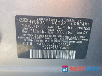 Zdjęcie 12 z 12 samochodu: 2013 HYUNDAI ELANTRA GT BASE VIN:KMHD35LE1DU025545 - miniatura