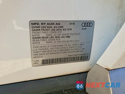 Zdjęcie 12 z 12 samochodu: 2019 AUDI Q5 PRESTIGE VIN:WA1CNAFY5K2050735 - miniatura