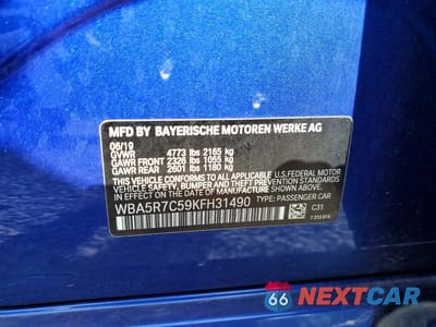 Zdjęcie 13 z 13 samochodu: 2019 BMW 330XI VIN:WBA5R7C59KFH31490 - miniatura