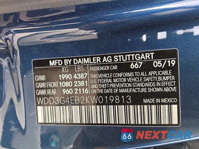 Zdjęcie 12 z 12 samochodu: 2019 MERCEDES-BENZ A 220 VIN:WDD3G4EB2KW019813 - miniatura