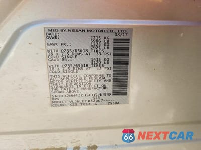 Zdjęcie 13 z 13 samochodu: 2018 NISSAN PATHFINDER SV VIN:5N1DR2MM4JC606459 - miniatura