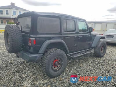 Trzecie zdjęcie samochodu z tyłu: 2018 JEEP WRANGLER UNLIMITED RUBICON VIN:1C4HJXFG9JW284126 - miniatura