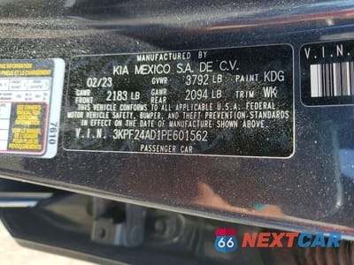 Zdjęcie 12 z 12 samochodu: 2023 KIA FORTE LXS VIN:3KPF24AD1PE601562 - miniatura