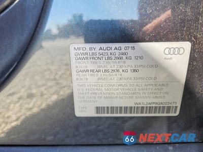 Zdjęcie 13 z 13 samochodu: 2016 AUDI Q5 PREMIUM PLUS VIN:WA1L2AFP8GA022473 - miniatura