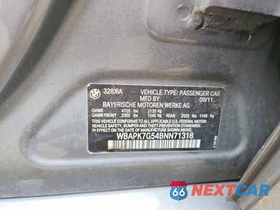 Zdjęcie 12 z 12 samochodu: 2011 BMW 328 XI VIN:WBAPK7G54BNN71318 - miniatura