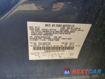 Zdjęcie 12 z 12 samochodu: 2018 FORD FLEX SEL VIN:2FMHK6C86JBA02168 - miniatura