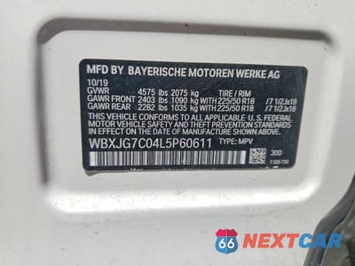 Zdjęcie 13 z 13 samochodu: 2020 BMW X1 SDRIVE28I VIN:WBXJG7C04L5P60611 - miniatura