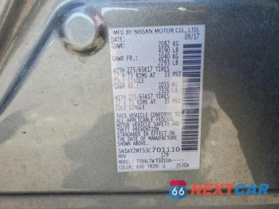 Zdjęcie 14 z 14 samochodu: 2018 NISSAN ROGUE SV VIN:5N1AT2MT5JC701110 - miniatura