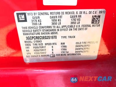 Zdjęcie 10 z 10 samochodu: 2014 CHEVROLET SILVERADO C1500 LT VIN:3GCPCREC5EG251970 - miniatura