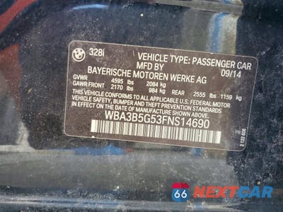 Zdjęcie 12 z 12 samochodu: 2015 BMW 328 XI SULEV VIN:WBA3B5G53FNS14690 - miniatura
