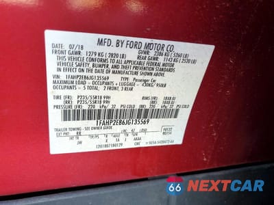 Zdjęcie 13 z 13 samochodu: 2018 FORD TAURUS SEL VIN:1FAHP2E86JG135569 - miniatura
