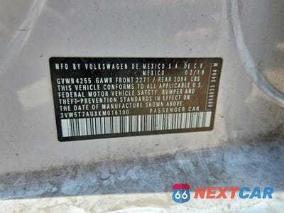 Zdjęcie 12 z 12 samochodu: 2019 VOLKSWAGEN GTI S VIN:3VW5T7AUXKM016100 - miniatura