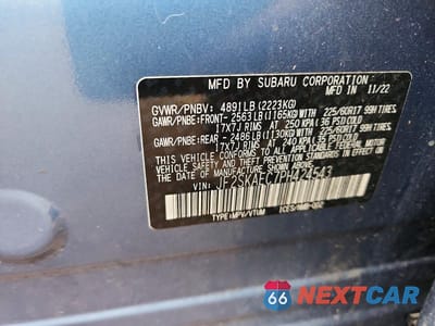Zdjęcie 12 z 12 samochodu: 2023 SUBARU FORESTER PREMIUM VIN:JF2SKAEC7PH424543 - miniatura