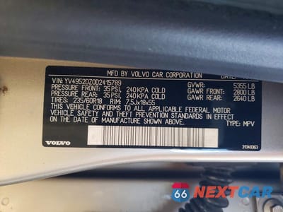 Zdjęcie 13 z 13 samochodu: 2013 VOLVO XC60 3.2 VIN:YV4952DZ0D2415789 - miniatura