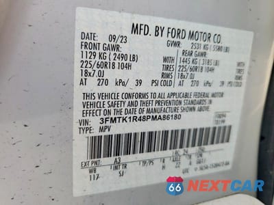 Zdjęcie 13 z 13 samochodu: 2023 FORD MUSTANG MACH-E SELECT VIN:3FMTK1R48PMA86180 - miniatura