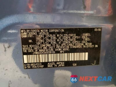 Zdjęcie 13 z 13 samochodu: 2006 TOYOTA RAV4 SPORT VIN:JTMBD32V265038106 - miniatura