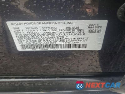 Zdjęcie 13 z 13 samochodu: 2020 ACURA MDX TECHNOLOGY VIN:5J8YD4H51LL001676 - miniatura