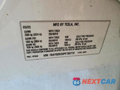 Zdjęcie 13 z 13 samochodu: 2023 TESLA MODEL Y VIN:7SAYGDEE0PF780770 - miniatura
