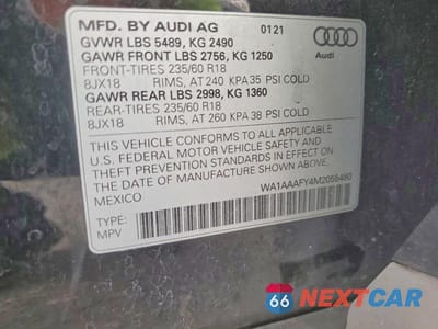 Zdjęcie 13 z 13 samochodu: 2021 AUDI Q5 PREMIUM VIN:WA1AAAFY4M2055480 - miniatura