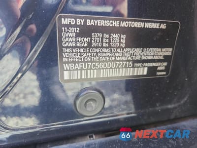 Zdjęcie 12 z 12 samochodu: 2013 BMW 535 XI VIN:WBAFU7C56DDU72715 - miniatura