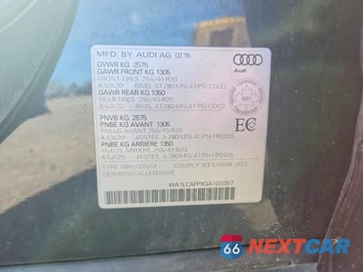 Zdjęcie 13 z 13 samochodu: 2016 AUDI SQ5 TECHNIK VIN:WA1LCAFPXGA103357 - miniatura