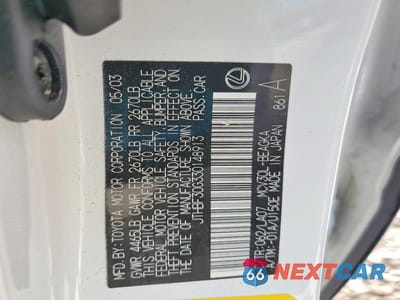 Zdjęcie 13 z 13 samochodu: 2003 LEXUS ES 300 VIN:JTHBF30G330148913 - miniatura