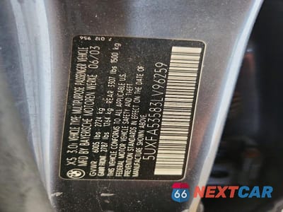 Zdjęcie 13 z 13 samochodu: 2003 BMW X5 3.0I VIN:5UXFA53583LV96259 - miniatura