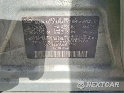 Zdjęcie 12 z 12 samochodu: 2010 HYUNDAI SONATA GLS VIN:5NPET4AC8AH615929 - miniatura