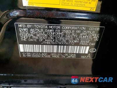 Zdjęcie 12 z 12 samochodu: 2008 LEXUS GS 350 VIN:JTHBE96S780036172 - miniatura