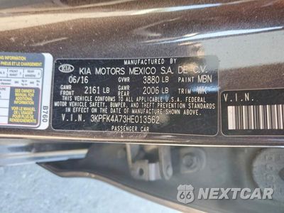 Zdjęcie 12 z 12 samochodu: 2017 KIA FORTE LX VIN:3KPFK4A73HE013562 - miniatura