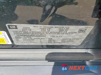 Zdjęcie 13 z 13 samochodu: 2017 CHEVROLET TRAVERSE LT VIN:1GNKRHKD0HJ305007 - miniatura