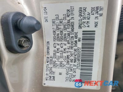 Zdjęcie 12 z 12 samochodu: 2005 TOYOTA 4RUNNER SR5 VIN:JTEZU14R550053757 - miniatura