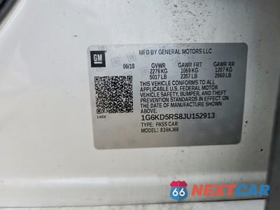 Zdjęcie 12 z 12 samochodu: 2018 CADILLAC CT6 LUXURY VIN:1G6KD5RS8JU152913 - miniatura
