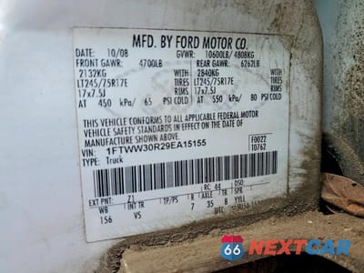 Zdjęcie 12 z 12 samochodu: 2009 FORD F350 SUPER DUTY VIN:1FTWW30R29EA15155 - miniatura