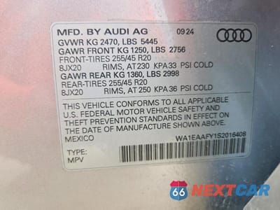 Zdjęcie 14 z 14 samochodu: 2025 AUDI Q5 PREMIUM PLUS 45 VIN:WA1EAAFY1S2016408 - miniatura