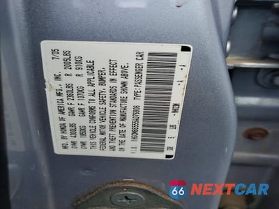 Zdjęcie 12 z 12 samochodu: 2005 HONDA ACCORD EX VIN:1HGCM66555A076906 - miniatura