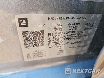 Zdjęcie 12 z 12 samochodu: 2020 CHEVROLET SILVERADO K1500 LT VIN:1GCRYDED4LZ228005 - miniatura