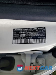 Zdjęcie 12 z 12 samochodu: 2020 MERCEDES-BENZ CLA 250 4MATIC VIN:W1K5J4HB5LN090517 - miniatura