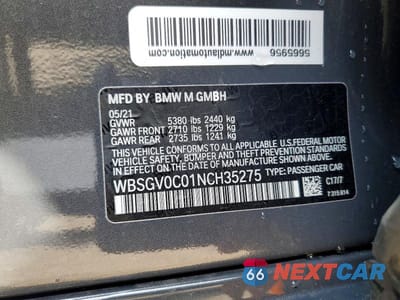 Zdjęcie 13 z 13 samochodu: 2022 BMW M8 VIN:WBSGV0C01NCH35275 - miniatura