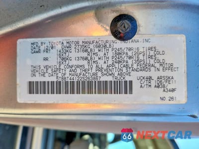Zdjęcie 12 z 12 samochodu: 2002 TOYOTA TUNDRA SR5 V8 VIN:5TBBT44122S263867 - miniatura