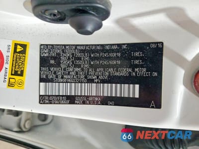 Zdjęcie 14 z 14 samochodu: 2016 TOYOTA HIGHLANDER LE VIN:5TDBKRFH6GS321150 - miniatura