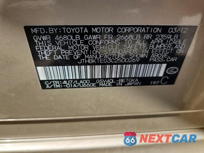 Zdjęcie 13 z 13 samochodu: 2012 LEXUS ES 350 VIN:JTHBK1EG3C2500269 - miniatura