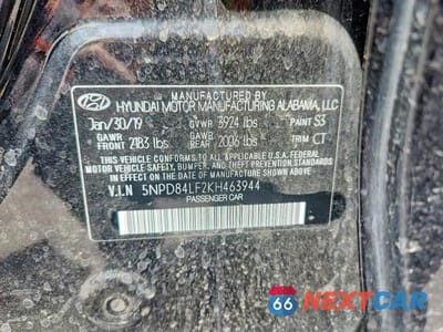 Zdjęcie 12 z 12 samochodu: 2019 HYUNDAI ELANTRA SEL VIN:5NPD84LF2KH463944 - miniatura
