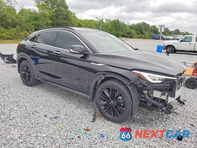 Czwarte zdjęcie samochodu z boku: 2023 INFINITI QX55 ESSENTIAL VIN:3PCAJ5KR0PF109337 - miniatura